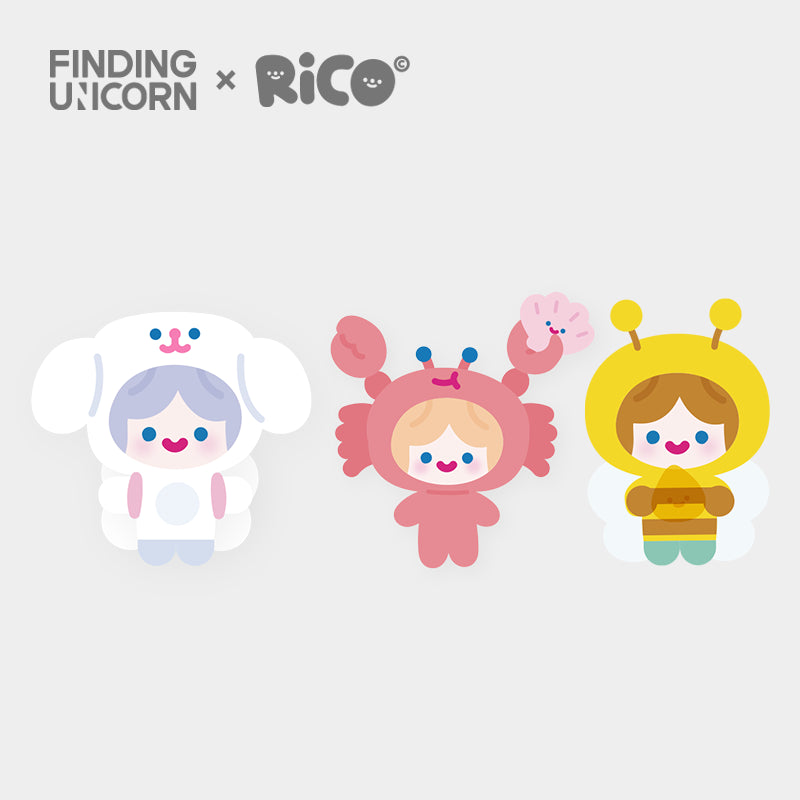FINDING UNICORN ✖ CELL RiCO - Happy Fluffy Series Plush Blind Box (6 Pcs/Whole Set)