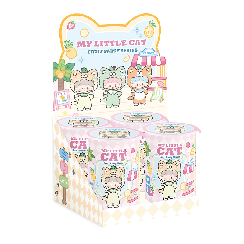 FINDING UNICORN ✖ zZoton - My Little Cat . Fruit Party Series Blind Box (4 Pcs/Whole Set)