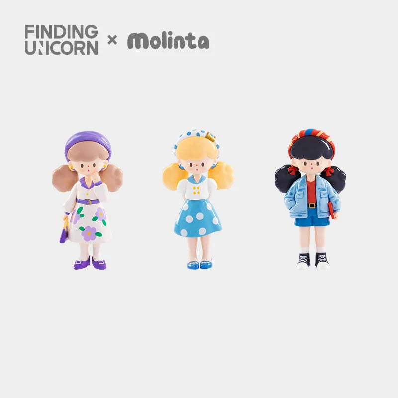 FINDING UNICORN ✖ Molinta - Retro Girls Series Blind Box (9 Pcs/Whole Set)