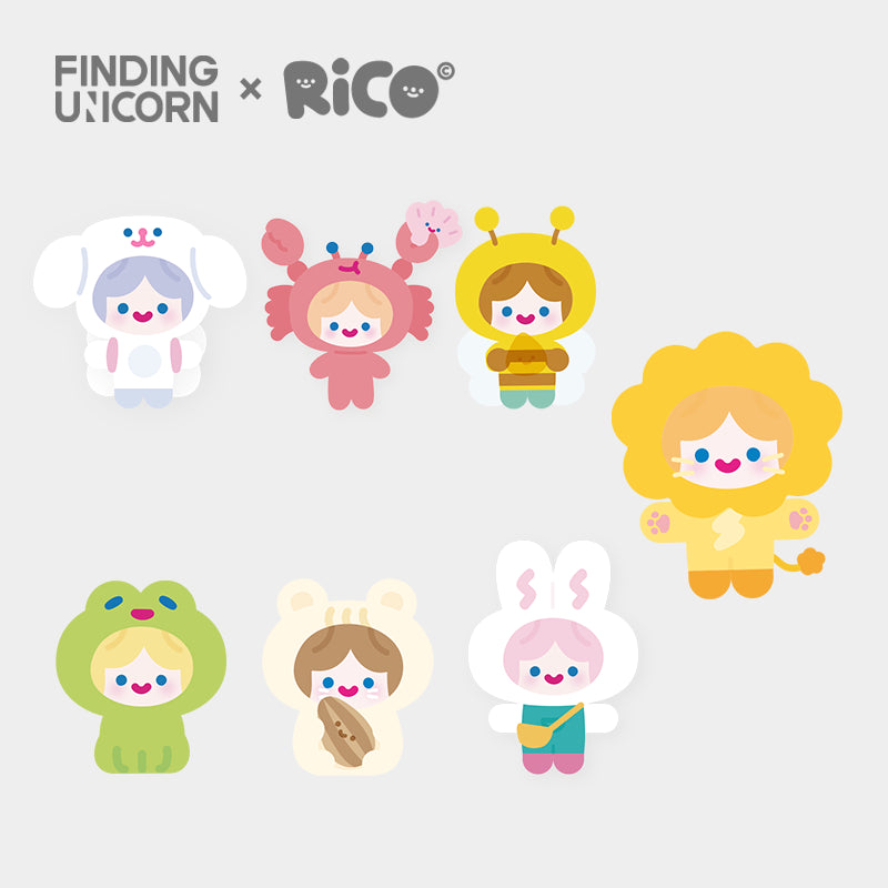 FINDING UNICORN CELL RiCO - Happy Fluffy Series Plush Blind Box (6 P ...