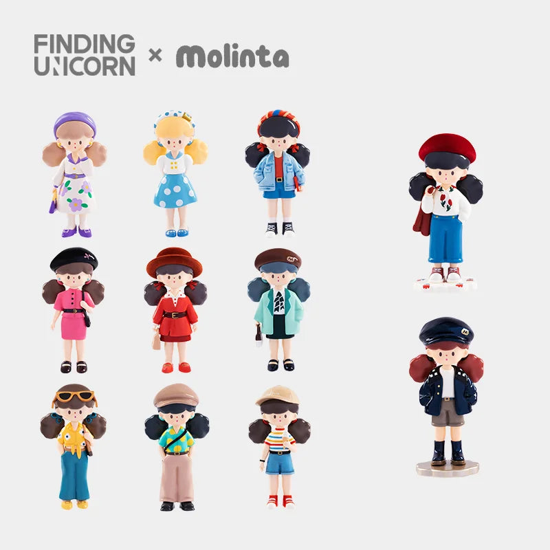 FINDING UNICORN ✖ Molinta - Retro Girls Series Blind Box (9 Pcs/Whole Set)